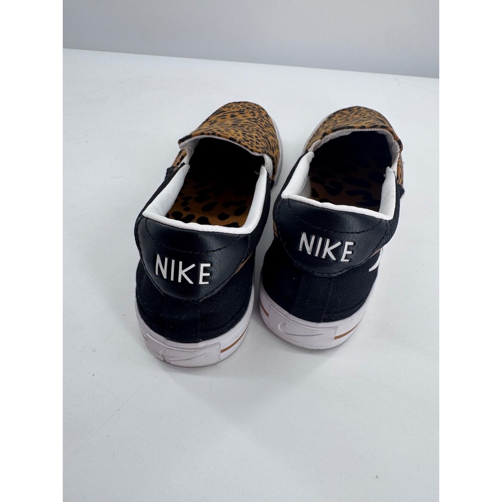 Nike Court Legacy Slip On Womens Shoes Leopard Print & Black Sneakers Size 9 - Picture 6 of 9